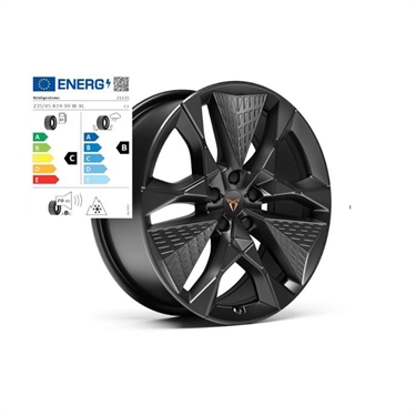 CUPRA Born - Årg. 2027 - 19" Dark Shadow komplethjul med vinterdæk. Kun til biler UDEN ESC-knappen.